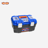 Wadfow Set of (3) Plastic Tool Box Storage Organizer Case w/ metal buckle & plastic tray WTB4103